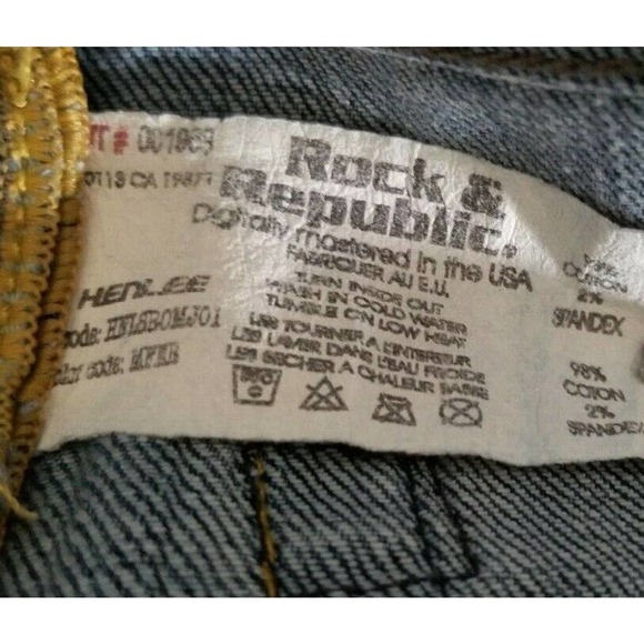 Rock & Republic Jeans Womens 28 x 30 Henlee Bootcut Blue Pants Mid Rise Cotton - Picture 9 of 9